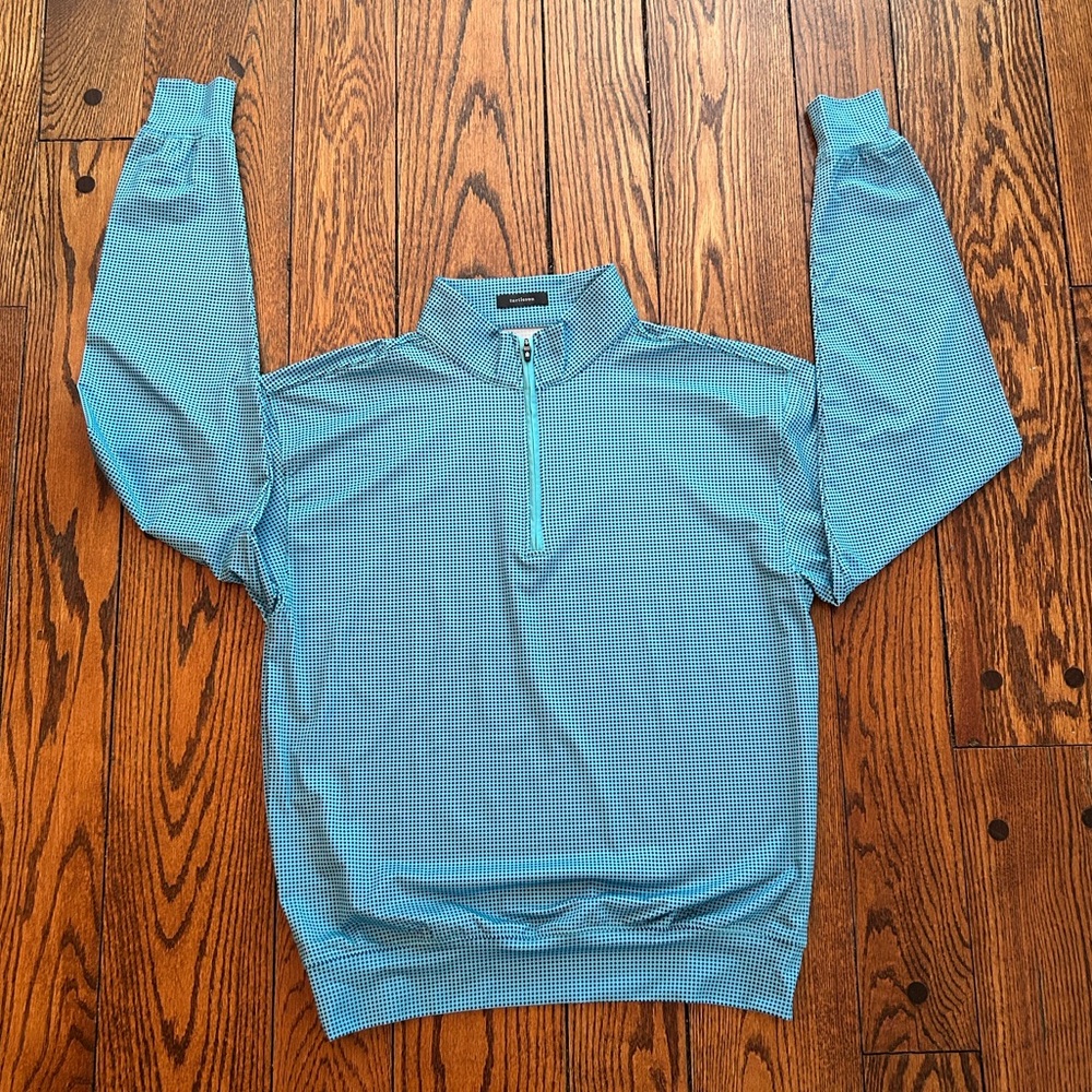 Turtleson men’s quarter zip pull over performance shirt diamond print